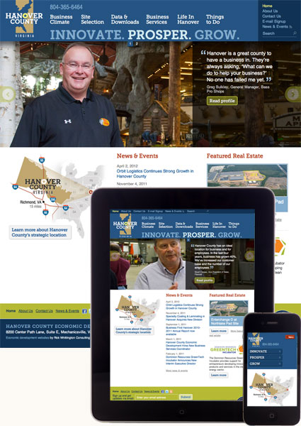 Hanover County Economic Development wins IEDC website honor