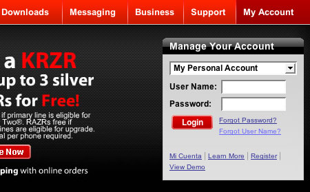 The importance of browser testing: Verizon Wireless' account login