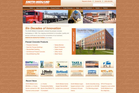 Old Smith-Midland website prior to our redesign