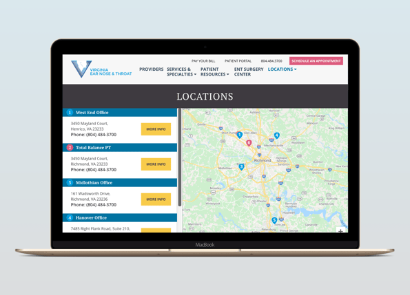 Virginia ENT website design