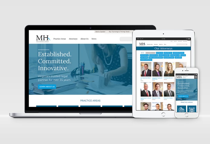 McCandlish Holton homepage mockup